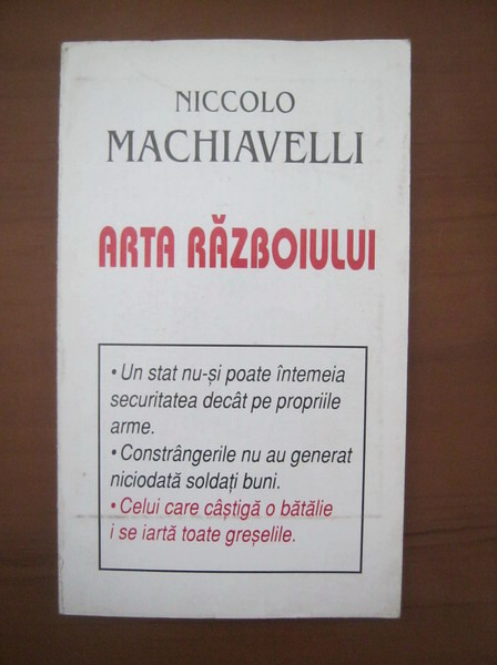 Anticariat: Niccolo Machiavelli - Arta razboiului