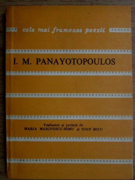 Anticariat: I. M. Panayotopoulos - Fereastra deschisa spre univers. Poeme