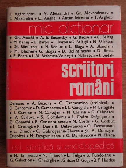 Anticariat: Mircea Zaciu - Mic dictionar. Scriitori romani