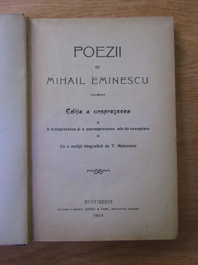 Mihail Eminescu - Poesii