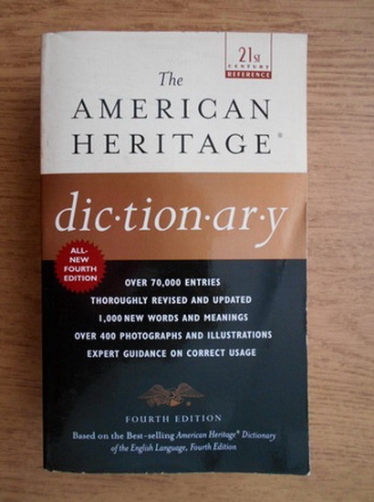 Anticariat: The american heritage. Dictionary
