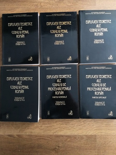 Abbreviate Gutter Brandy Vintila Dongoroz, Iosif Fodor, Siegfried Kahane, Nicoleta Iliescu -  Explicatii teoretice ale Codului Penal Roman (6 volume, 2003) - Cumpără