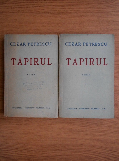 Anticariat: Cezar Petrescu - Tapirul (2 volume, 1946)