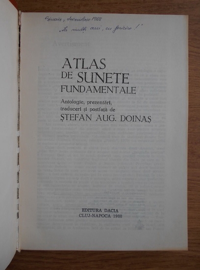 Stefan Augustin Doinas - Atlas de sunete fundamentale