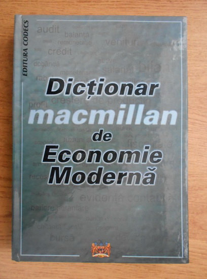 Anticariat: Sorica Sava - Dictionar Macmillan de economie moderna