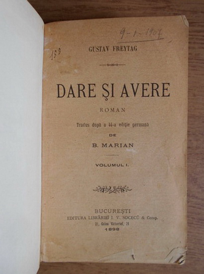 Gustav Freytag - Dare si avere (1898)