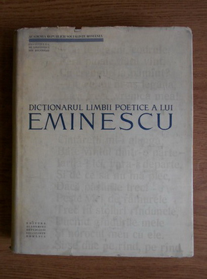 Anticariat: Tudor Vianu - Dictionarul limbii poetice a lui Eminescu