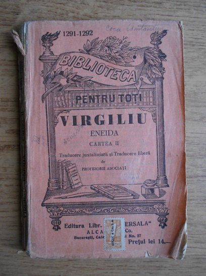 Anticariat: Virgiliu - Eneida (cartea II, 1904)