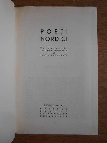 Veronica Porumbacu - Poeti nordici 