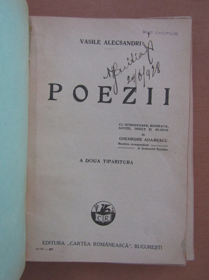 Vasile Alecsandri - Poezii (1927)
