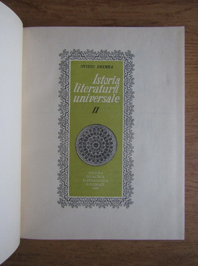 Ovidiu Drimba - Istoria literaturii universale (volumul 2)