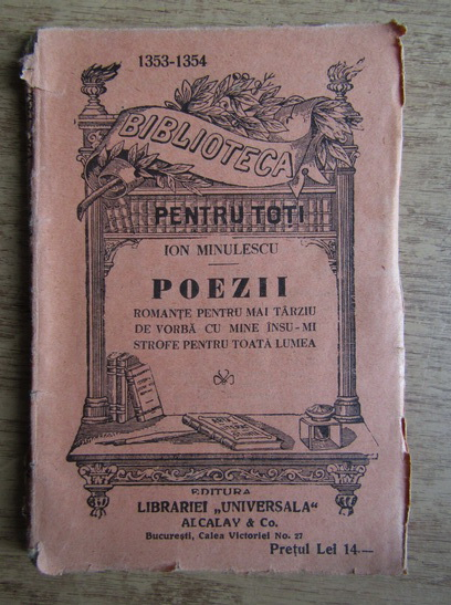 haircut translate Thermal Ion Minulescu - Poezii (1928) - Cumpără