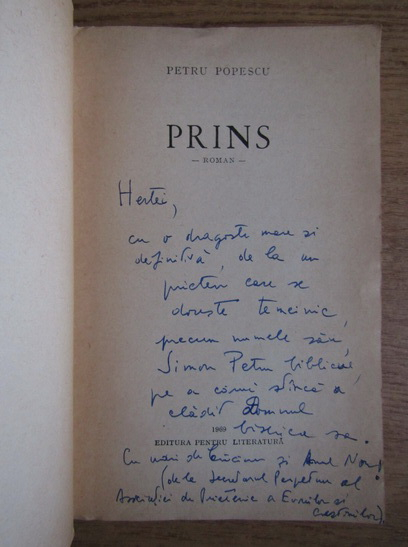 Anticariat: Petru Popescu - Prins (cu autograful autorului)