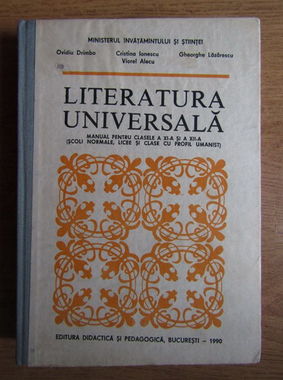 Anticariat: Ovidiu Drimba - Literatura universala
