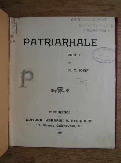 St. O. Iosif - Patriarhale poezii (1901)