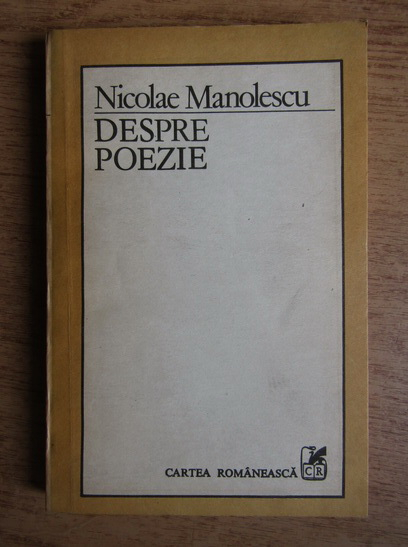 Partina City goose Academy Nicolae Manolescu - Despre poezie - Cumpără