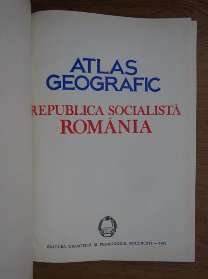 Atlas geografic, Republica Socialista Romania (1985)