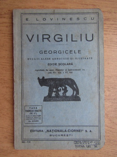 Anticariat: Virgiliu - Georgicele (1935)