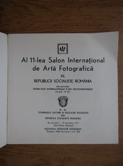 Al 11-lea Salon International de Arta Fotografica al Republicii Socialiste Romania