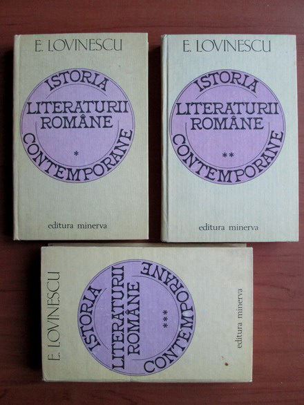 Anticariat: Eugen Lovinescu - Istoria literaturii romane contemporane (3 volume)