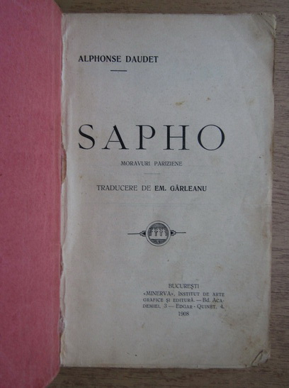 Alphonse Daudet - Sapho (1908)