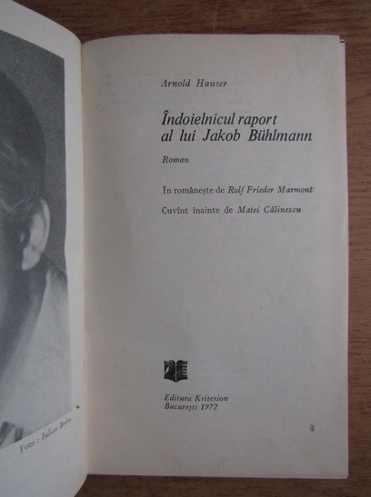 Arnold Hauser - Indoielnicul raport al lui Jakob Buhlmann