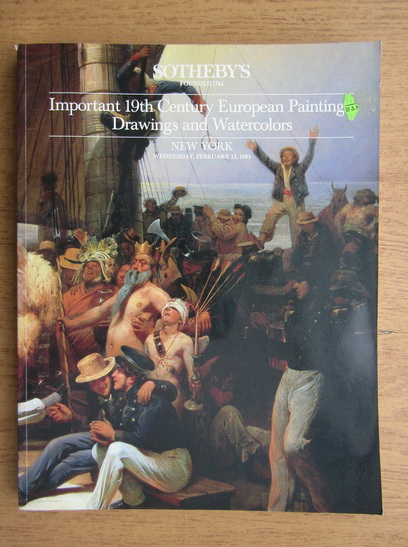 Anticariat: Important 19th century European paintings, drawings and watercolors, New York