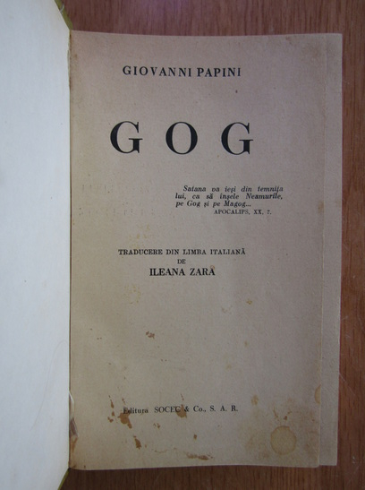 Giovanni Papini - Gog (1940)
