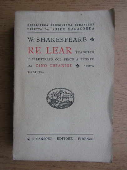 Anticariat: William Shakespeare - Re lear (1924)