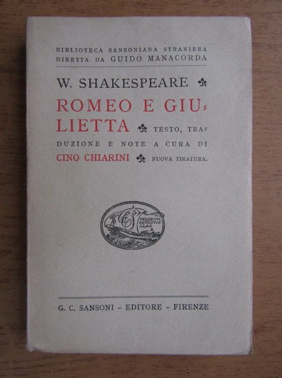 Anticariat: William Shakespeare - Romeo e Giulietta (1923)