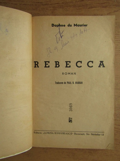 Daphne du Maurier - Rebecca (1930)
