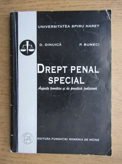 Too progeny cover D. Dinuica - Drept penal special - Cumpără