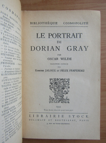 Oscar Wilde - Le portrait de Dorian Gray (1925)