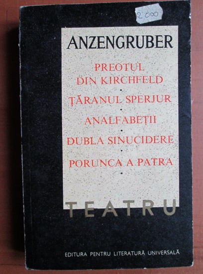 Anticariat: Anzengruber - Teatru popular