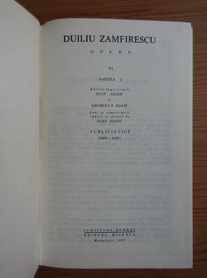Duiliu Zamfirescu - Opere (volumul 6)