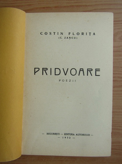 Costin Florita - Pridvoare (1932)