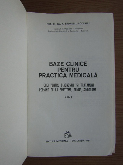 Ruckus Perth Blackborough Engrave Aurel Paunescu Podeanu - Baze clinice pentru practica medicala (5 volume) -  Cumpără