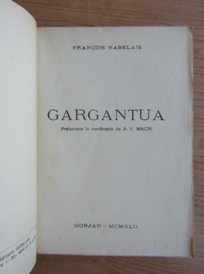 Francois Rabelais - Gargantua (1942)