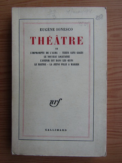 Anticariat: Eugene Ionesco - Theatre (volumul 2)