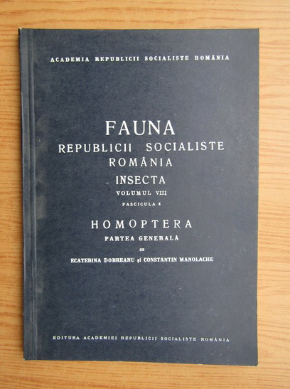 Anticariat: Ecaterina Dobreanu - Fauna Republicii Socialiste Romania (volumul 8)