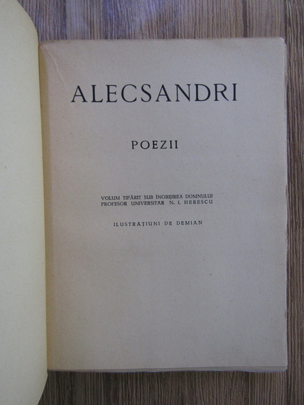 Vasile Alecsandri - Poezii (1940)