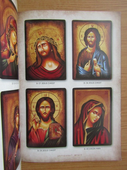 Icon catalogue hand painted on wood