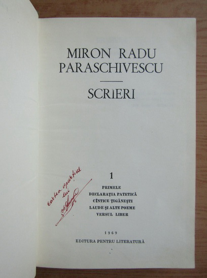 Miron Radu Paraschivescu - Scrieri