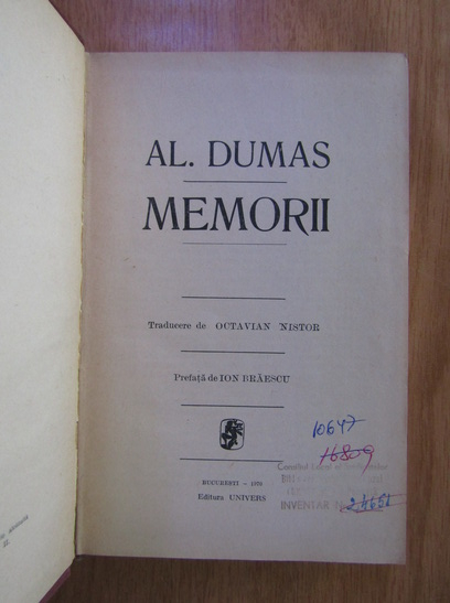 Alexandre Dumas - Memorii