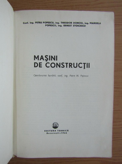 Petru Popescu - Masini de constructii