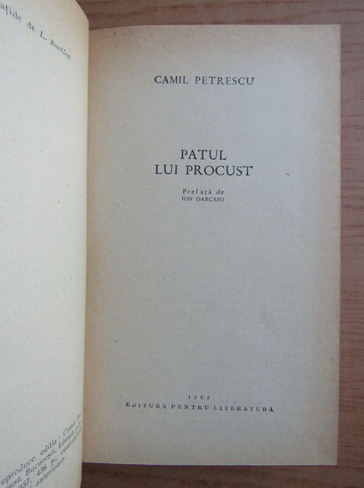 Camil Petrescu - Patul lui Procust