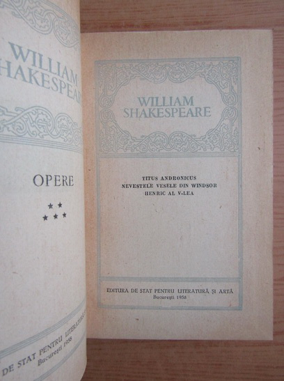 William Shakespeare - Opere (volumul 5)