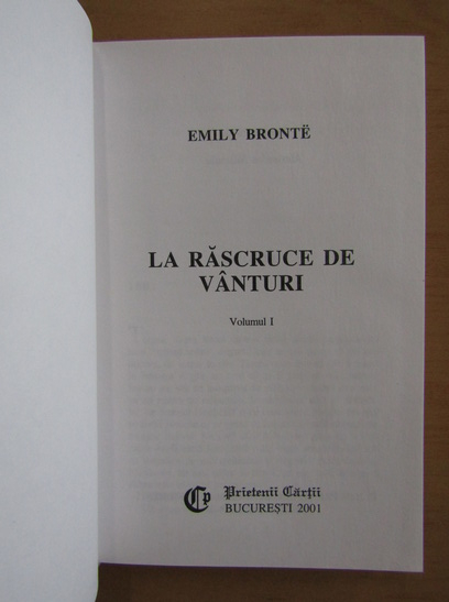Emily Bronte - La rascruce de vanturi (2 volume)