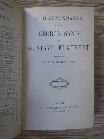 Correspondace entre George Sand et Gustave Flaubert (1904)