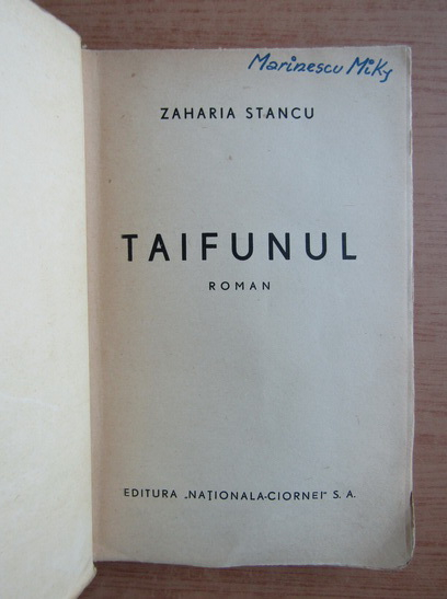 Zaharia Stancu - Taifunul (1938)